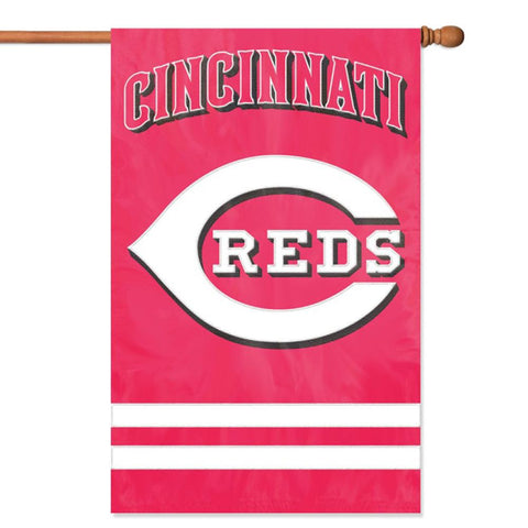 Cincinnati Reds MLB Applique Banner Flag (44x28)