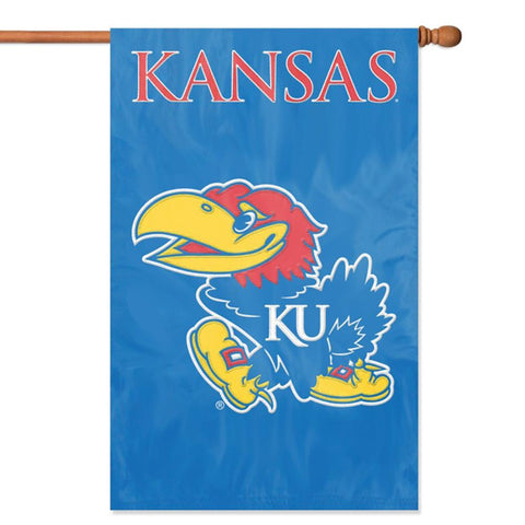 Kansas Jayhawks NCAA Applique Banner Flag (44x28)