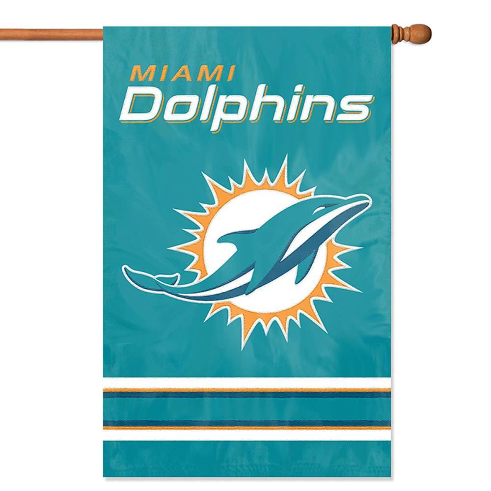 Miami Dolphins NFL Applique Banner Flag (44x28)