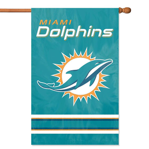 Miami Dolphins NFL Applique Banner Flag (44x28)