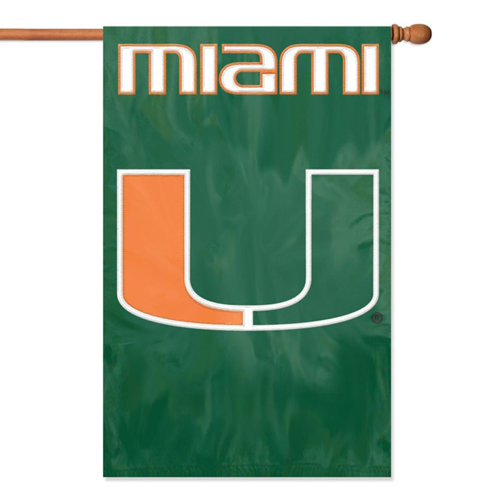 Miami Hurricanes NCAA Applique Banner Flag (44x28)