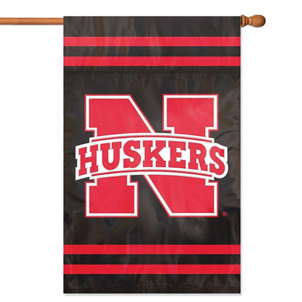 Nebraska Cornhuskers NCAA Applique Banner Flag (44x28)