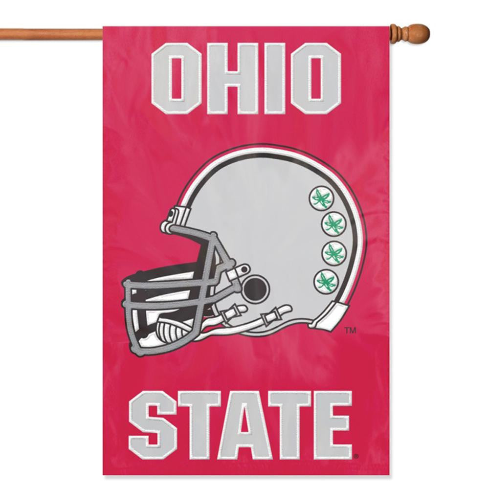 Ohio State Buckeyes NCAA Applique Banner Flag (44x28) Helmet