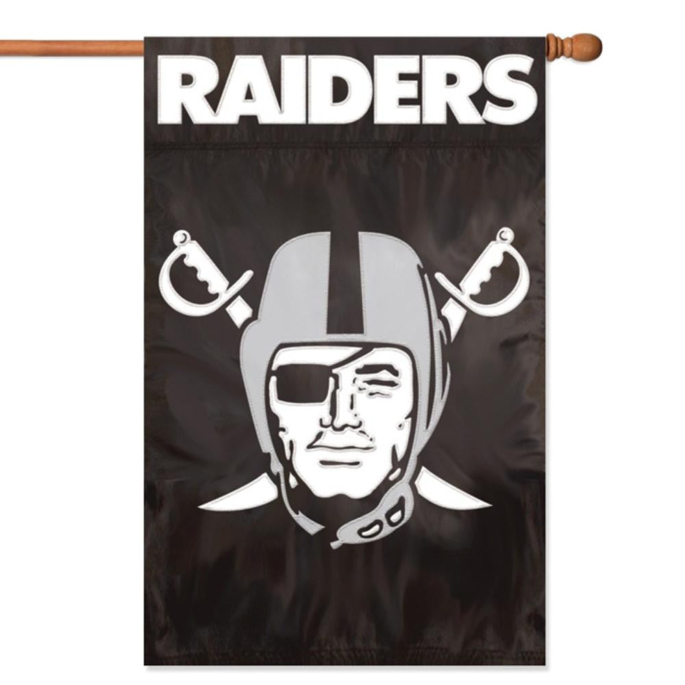 Oakland Raiders NFL Applique Banner Flag (44x28)
