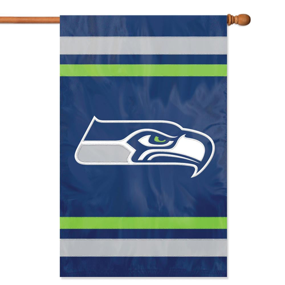 Seattle Seahawks NFL Applique Banner Flag (44x28)