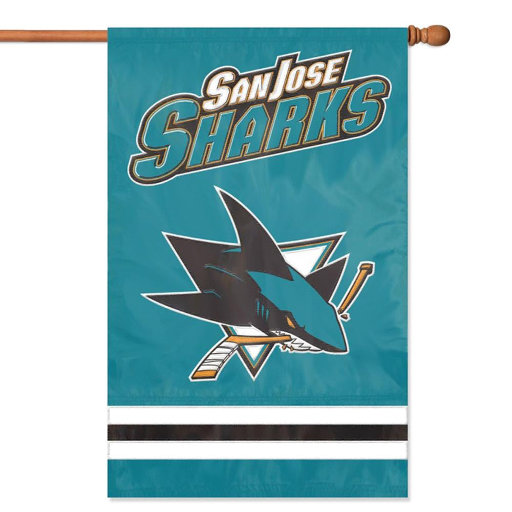 San Jose Sharks NHL Applique Banner Flag