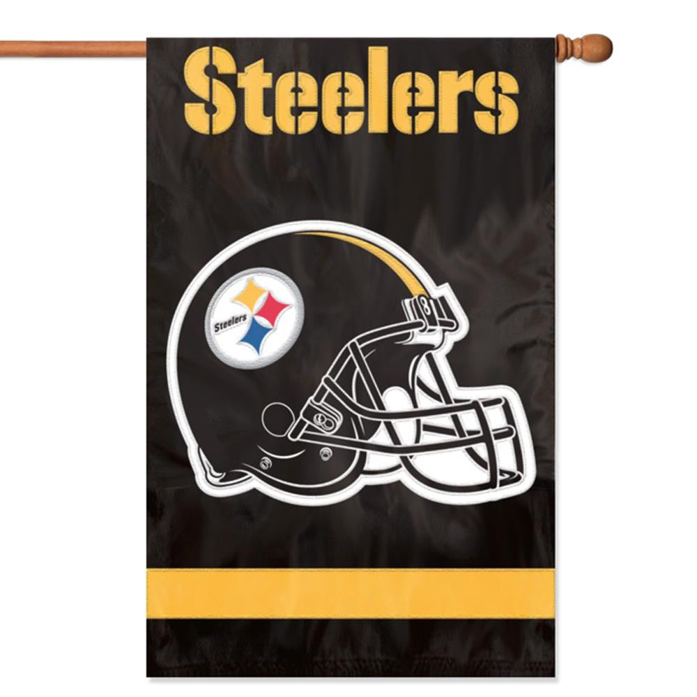 Pittsburgh Steelers NFL Applique Banner Flag (44x28)