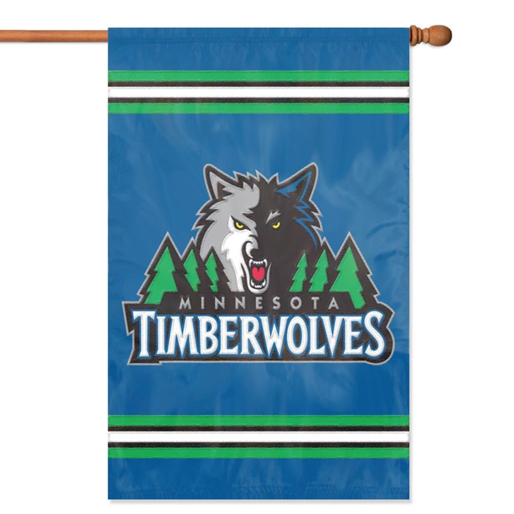 Minnesota Timberwolves NBA Applique Banner Flag (44x28)