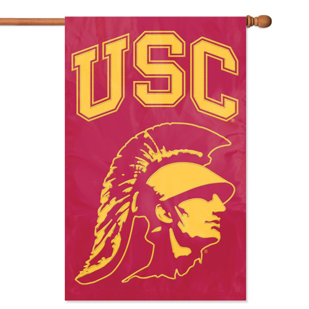 USC Trojans NCAA Applique Banner Flag (44x28) Trojan Head