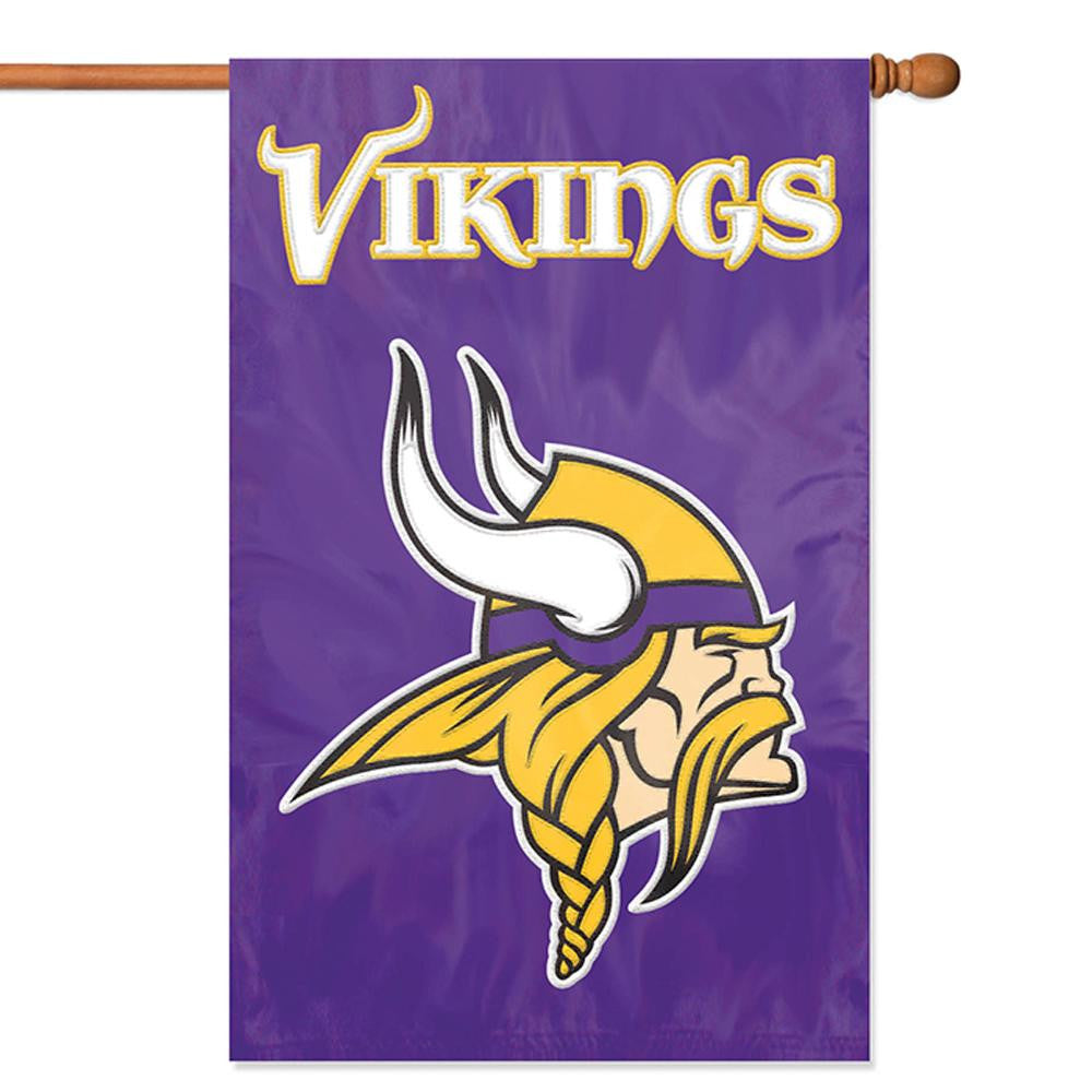 Minnesota Vikings NFL Applique Banner Flag (44x28)