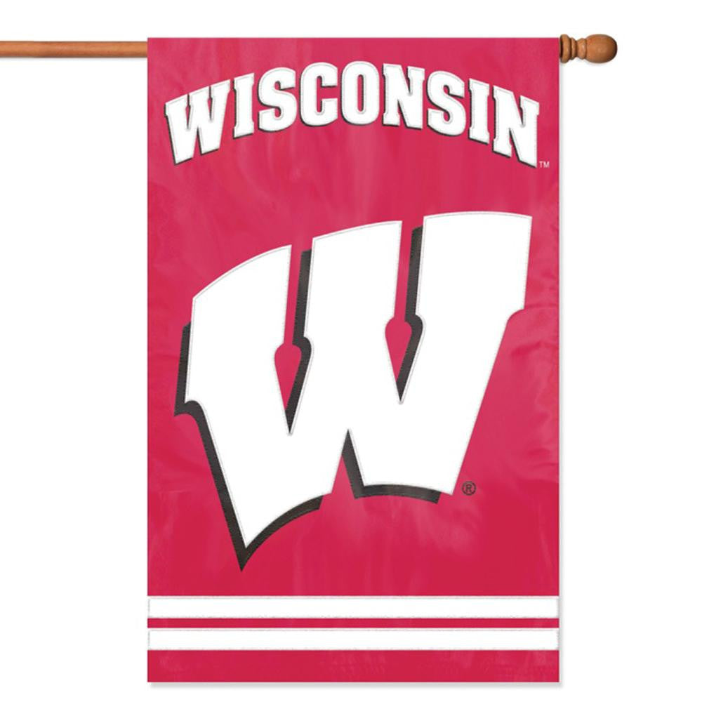 Wisconsin Badgers NCAA Applique Banner Flag (44x28)
