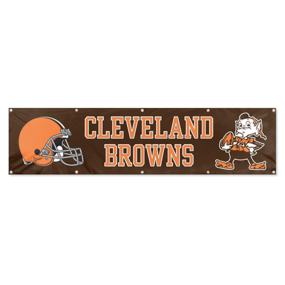 Cleveland Browns NFL Applique & Embroidered Party Banner (96x24)