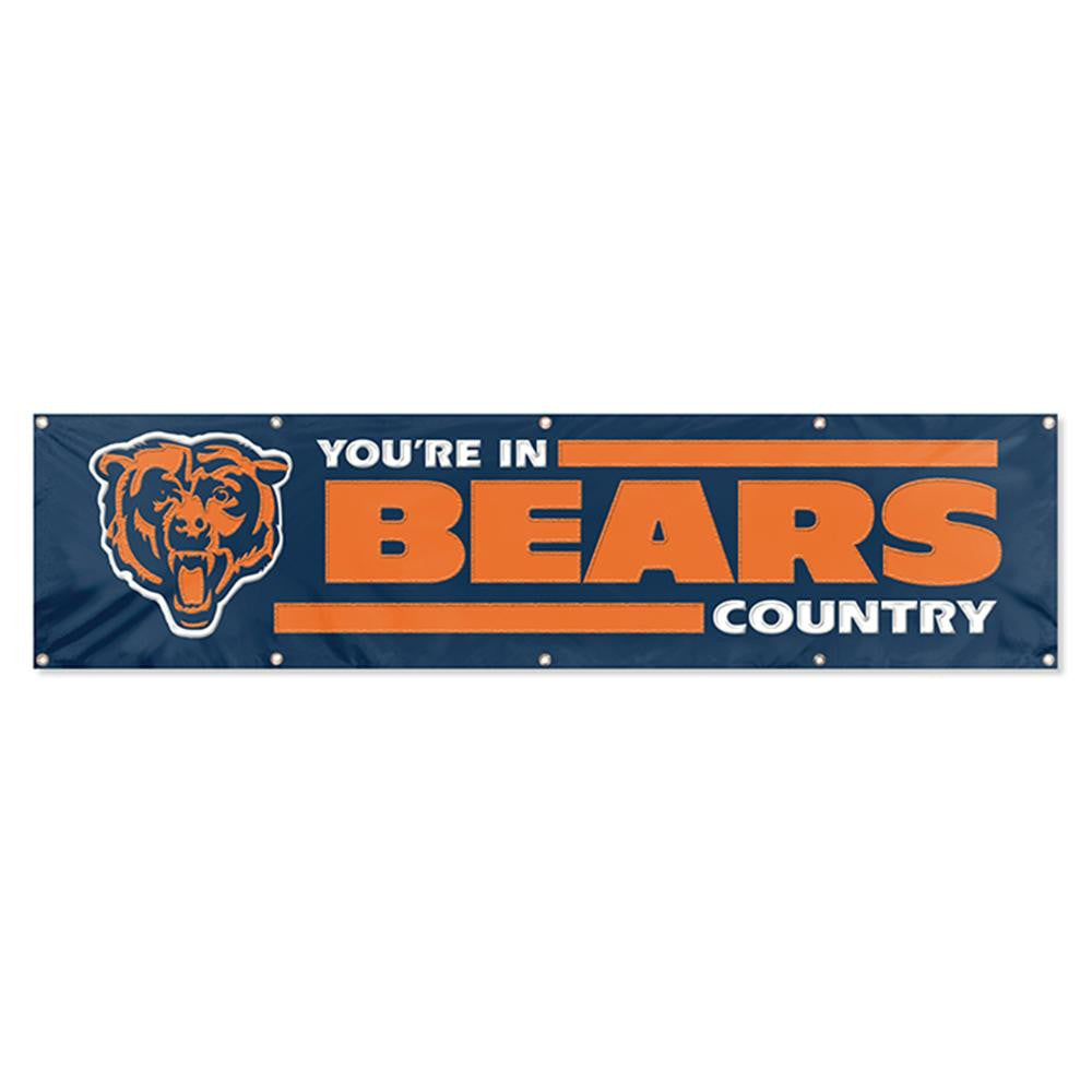 Chicago Bears NFL Applique & Embroidered Party Banner (96x24)