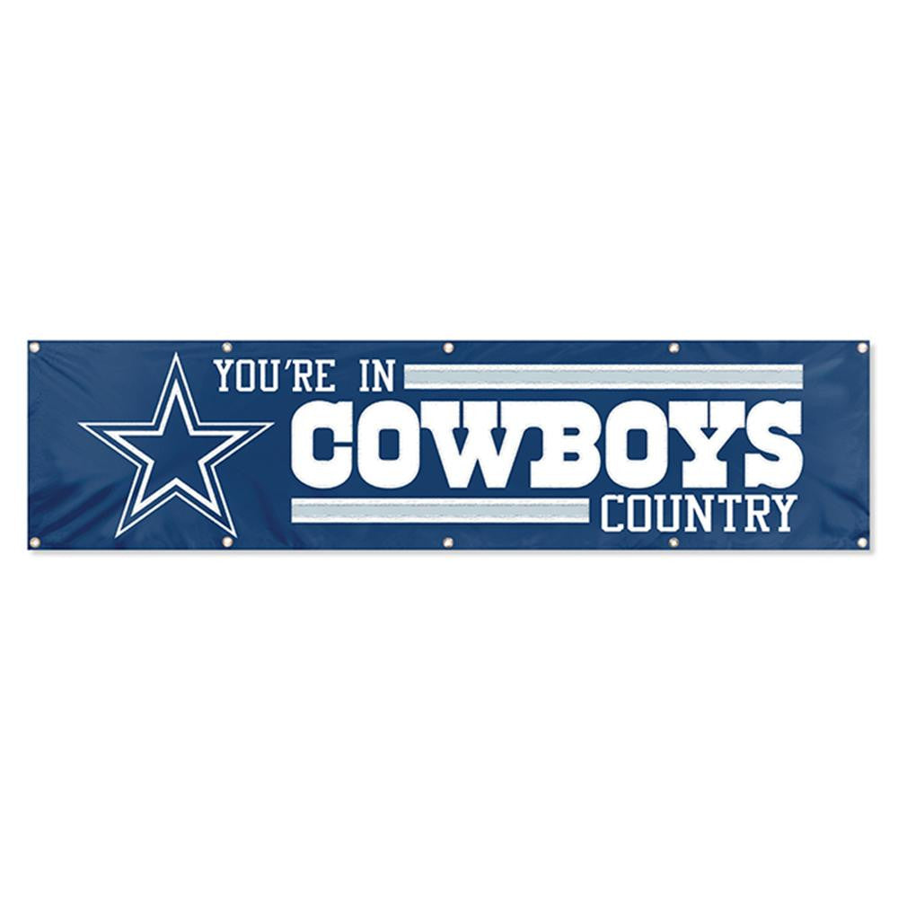 Dallas Cowboys NFL Applique & Embroidered Party Banner (96x24)