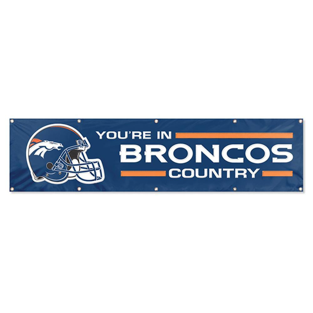 Denver Broncos NFL Applique & Embroidered Party Banner (96x24)