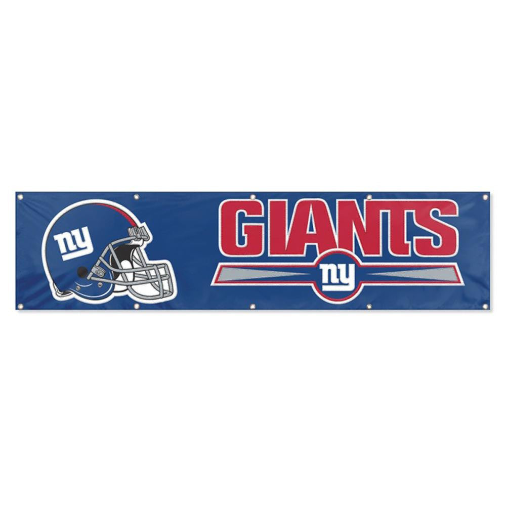 New York Giants NFL Applique & Embroidered Party Banner (96x24)