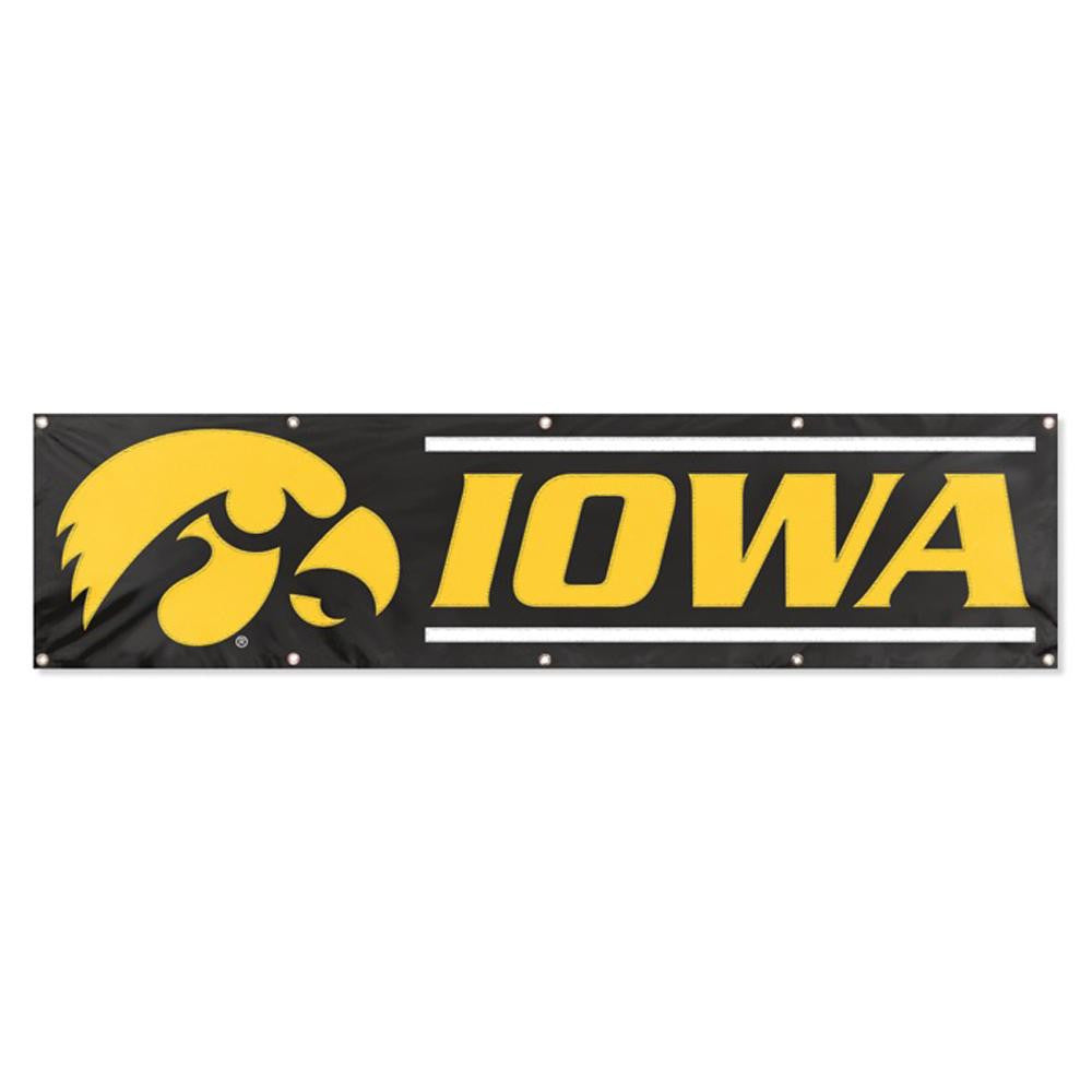 Iowa Hawkeyes NCAA Applique & Embroidered Party Banner (96x24)