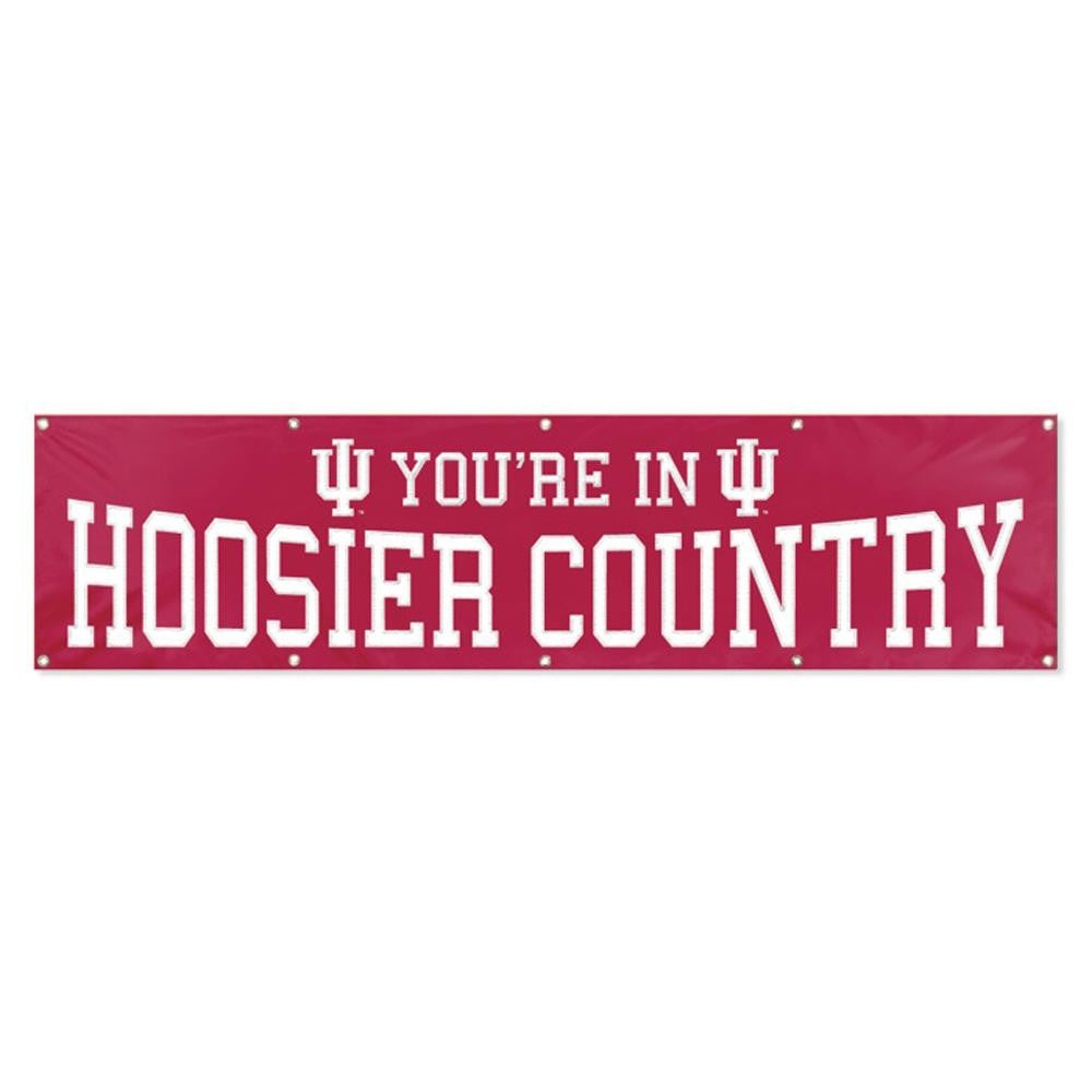 Indiana Hoosiers NCAA Applique & Embroidered Party Banner (96x24)