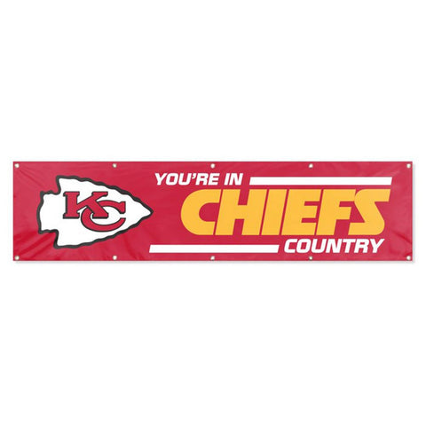 Kansas City Chiefs NFL Applique & Embroidered Party Banner (96x24)