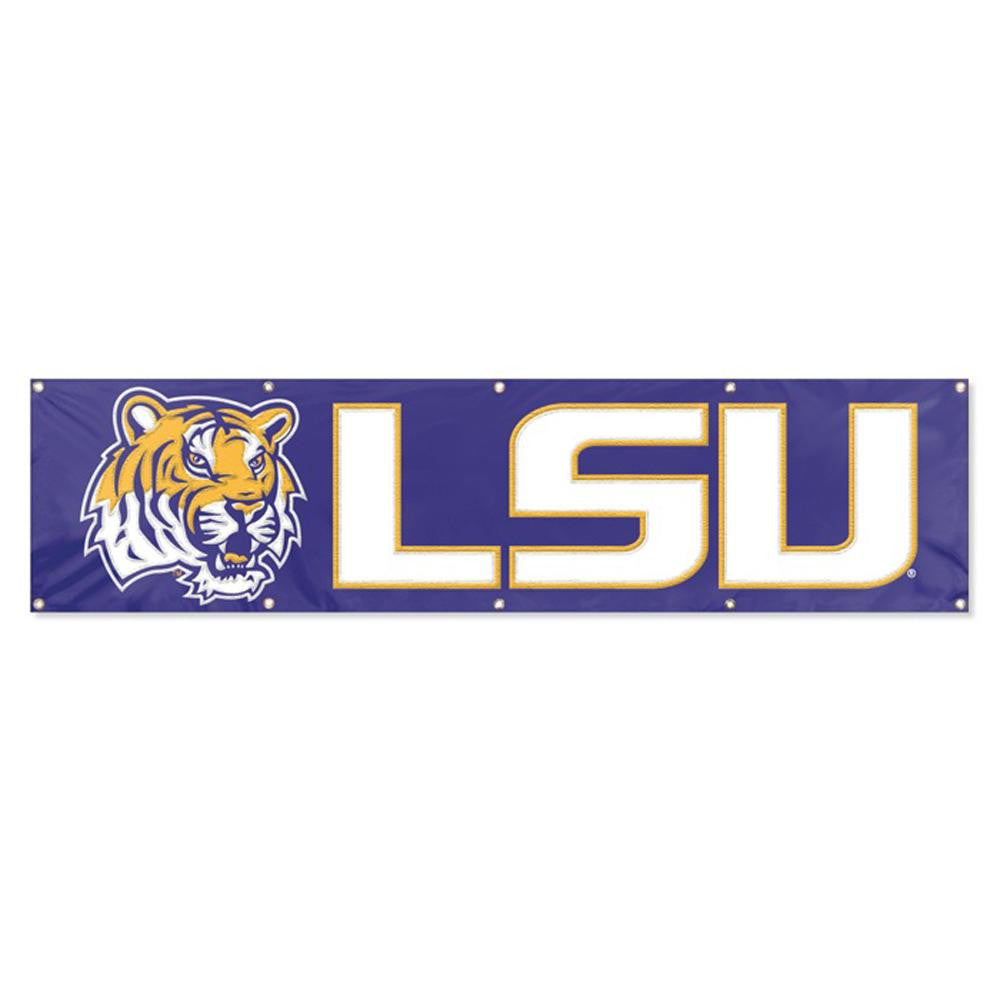 LSU Tigers NCAA Applique & Embroidered Party Banner (96x24)