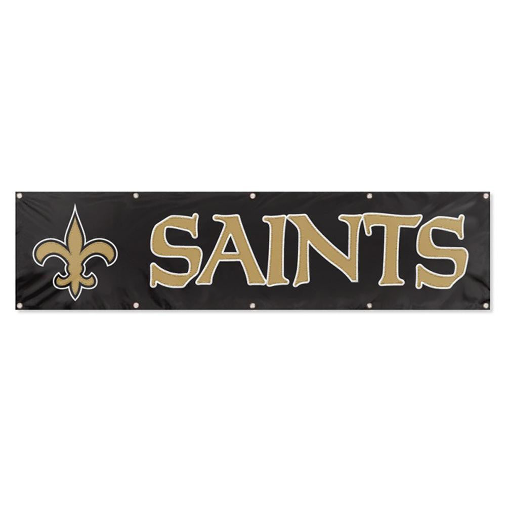 New Orleans Saints NFL Applique & Embroidered Party Banner (96x24)