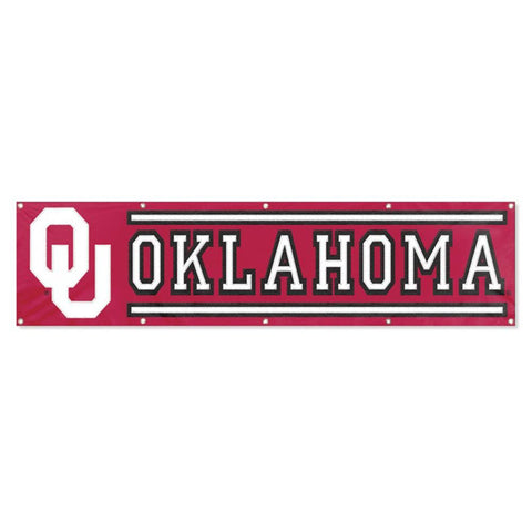 Oklahoma Sooners NCAA Applique & Embroidered Party Banner (96x24)