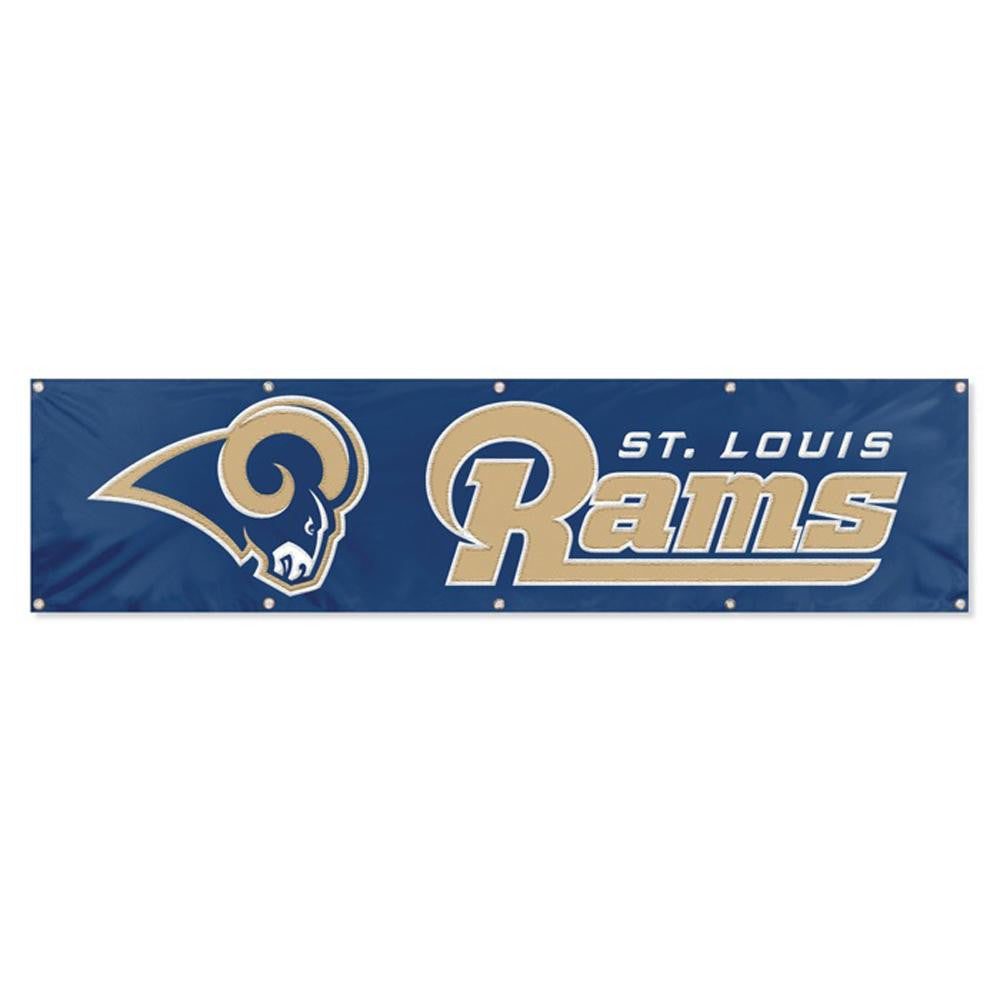St. Louis Rams NFL Applique & Embroidered Party Banner (96x24)
