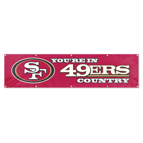 San Francisco 49ers NFL Applique & Embroidered Party Banner (96x24)