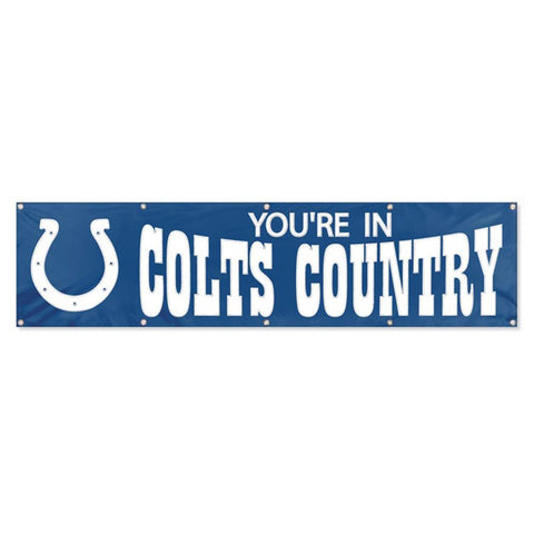 Indianapolis Colts NFL You're in Colts Country Applique & Embroidered Party Banner (96x24)