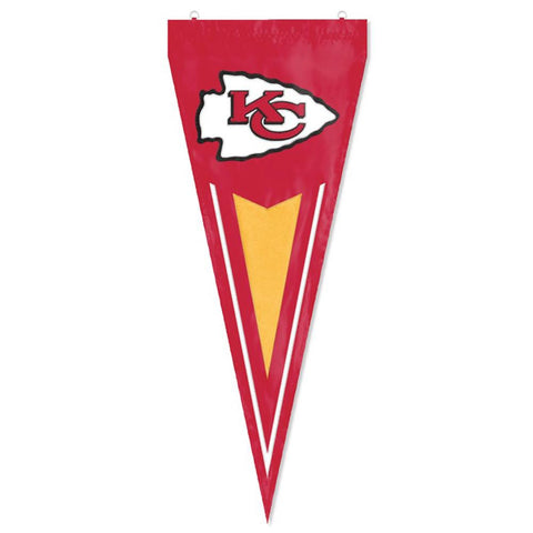 Kansas City Chiefs NFL Applique & Embroidered Yard Pennant (34x14)