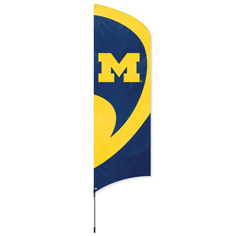 Michigan Wolverines NCAA Tall Team Flag w- Pole