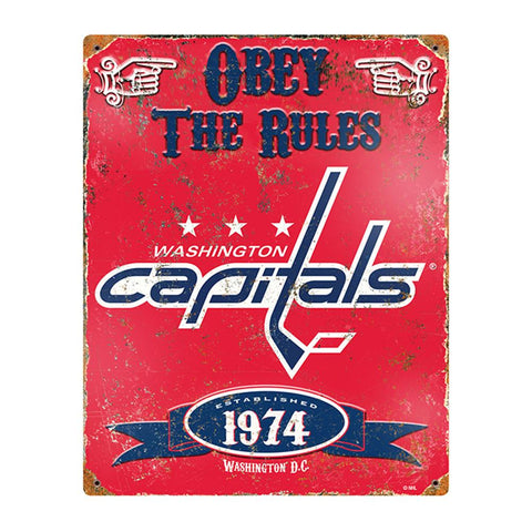 Washington Capitals NHL Vintage Metal Sign (11.5in x 14.5in)