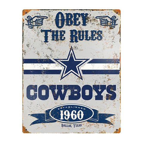 Dallas Cowboys NFL Vintage Metal Sign (11.5in x 14.5in)