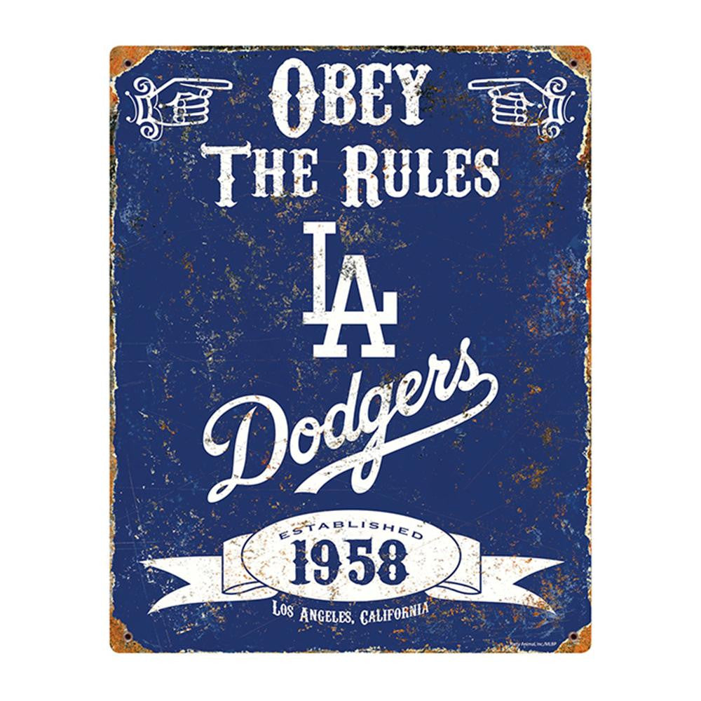 Los Angeles Dodgers MLB Vintage Metal Sign (11.5in x 14.5in)