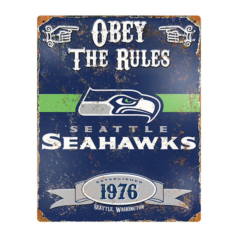 Seattle SeahawksNFL Vintage Metal Sign (11.5in x 14.5in)