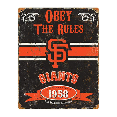 San Francisco Giants MLB Vintage Metal Sign (11.5in x 14.5in)