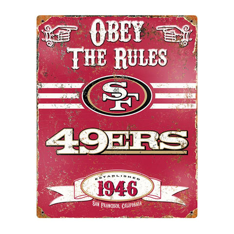 San Francisco 49ers NFL Vintage Metal Sign (11.5in x 14.5in)