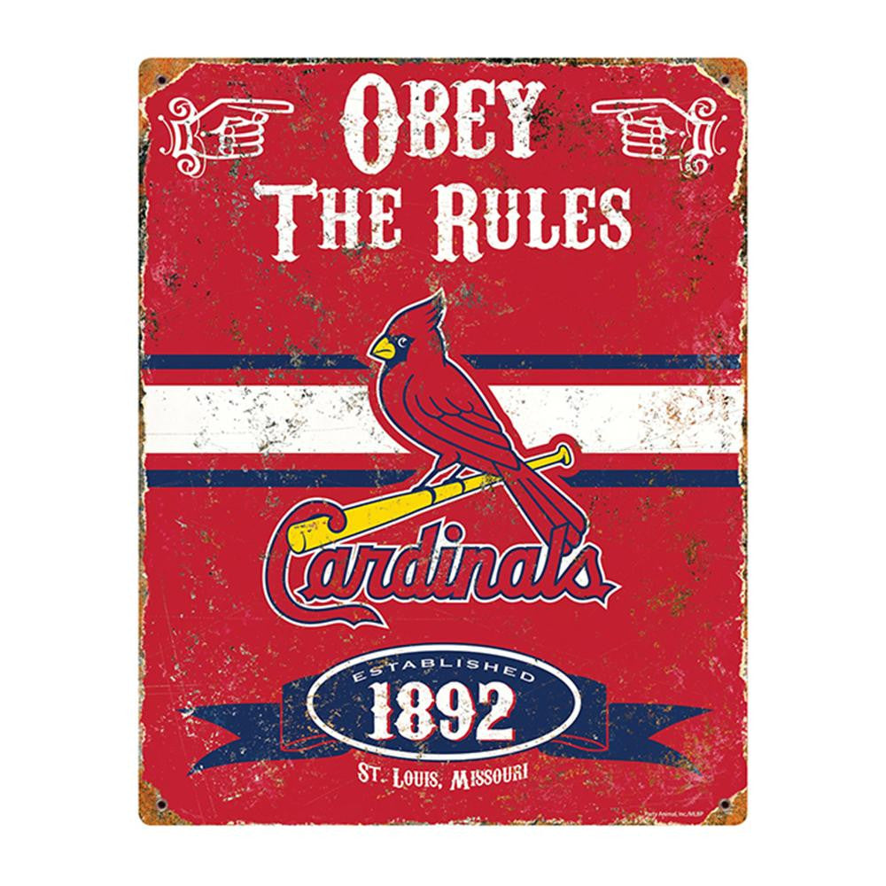 St. Louis Cardinals MLB Vintage Metal Sign (11.5in x 14.5in)
