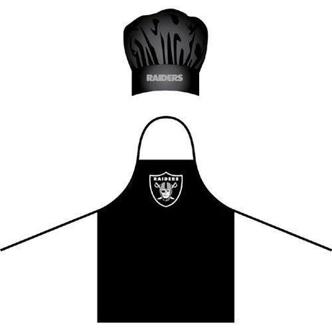 Oakland Raiders NFL Barbeque Apron and Chef's Hat