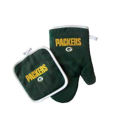 Green Bay Packers NFL Oven Mitt and Pot Holder Set
