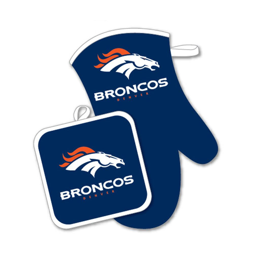Denver Broncos NFL Oven Mitt and Pot Holder Set