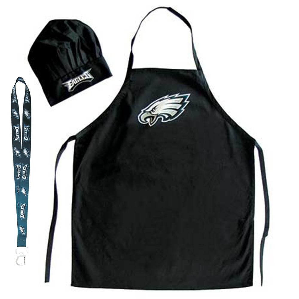Philadelphia Eagles NFL Barbeque Apron and Chef's Hat with Bottle Opener