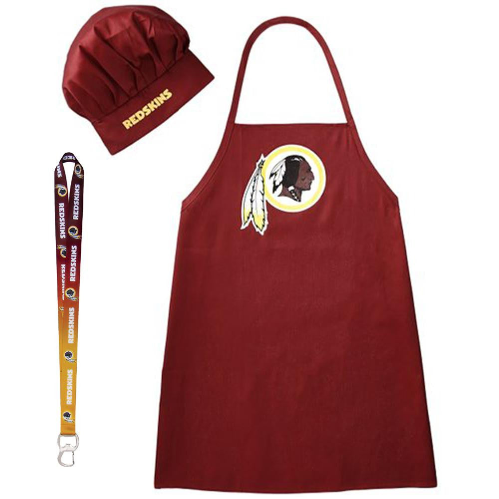 Washington Redskins NFL Barbeque Apron and Chef's Hat with Bottle Opener