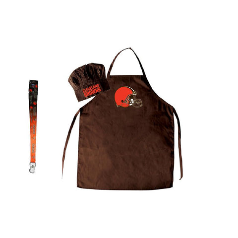 Cleveland Browns NFL Barbeque Apron and Chef's Hat with Bottle Opener