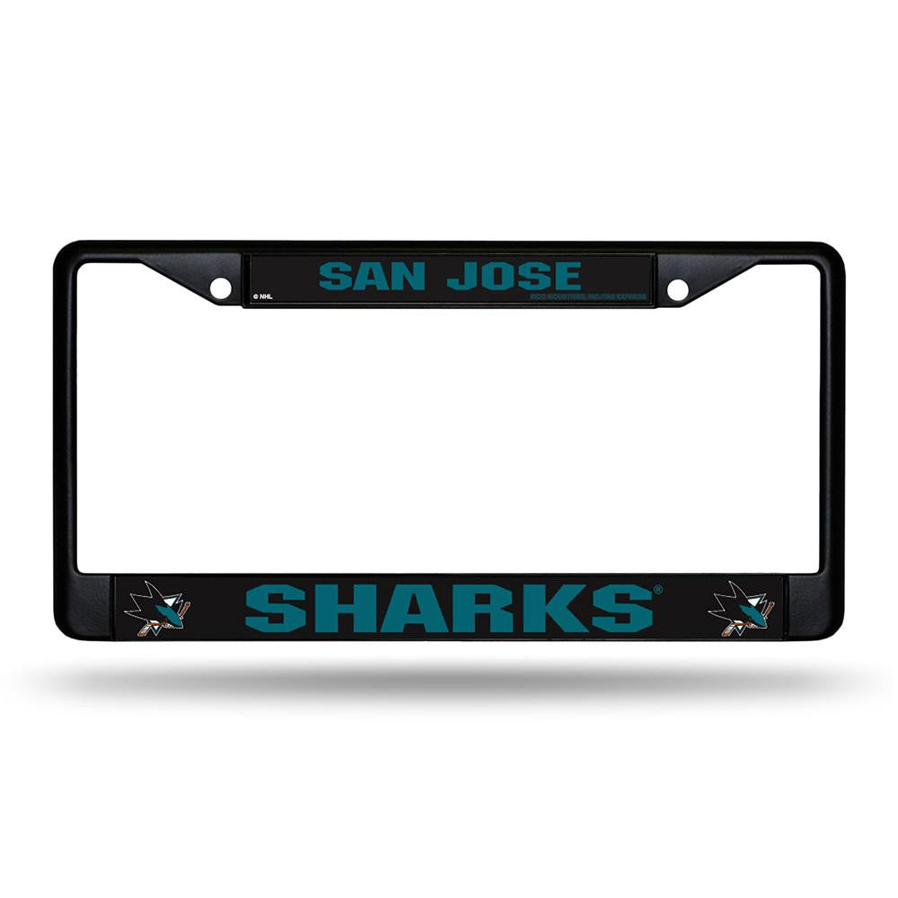 San Jose Sharks NHL Black License Plate Frame