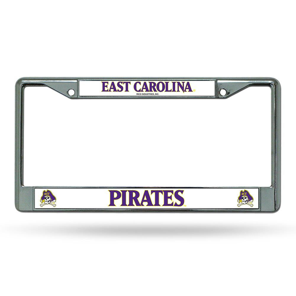 East Carolina Pirates NCAA Chrome License Plate Frame