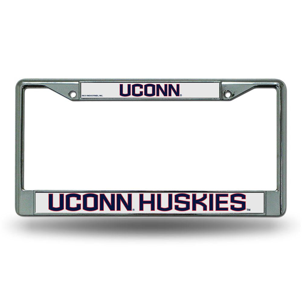 Connecticut Huskies NCAA Chrome License Plate Frame