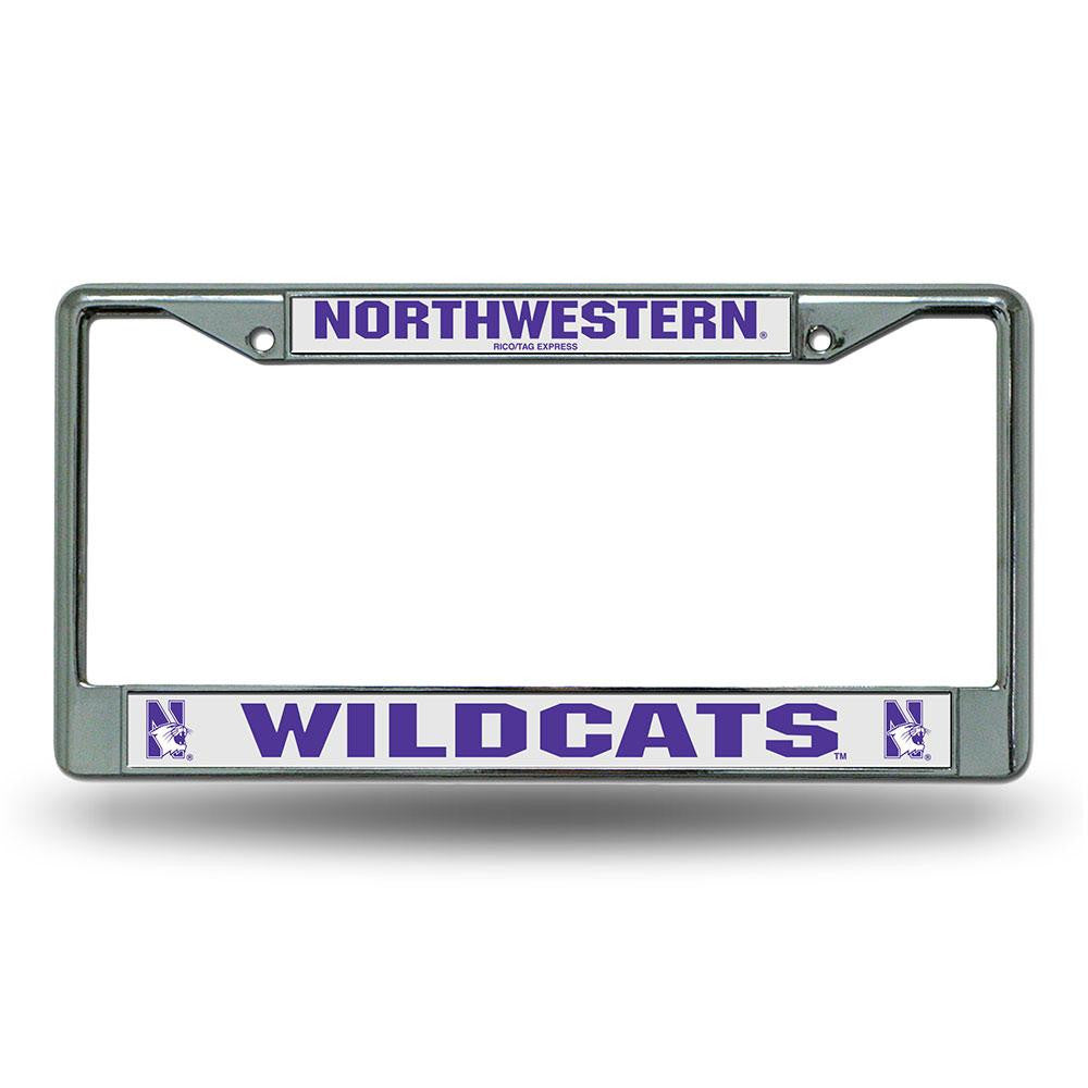 Northwestern Wildcats NCAA Chrome License Plate Frame