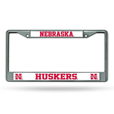 Nebraska Cornhuskers NCAA Chrome License Plate Frame