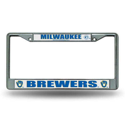 Milwaukee Brewers MLB Chrome License Plate Frame